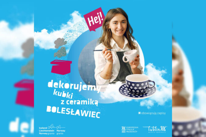 Plakat wydarzenia - ozdabianie z Ceramiką Bolesławiec