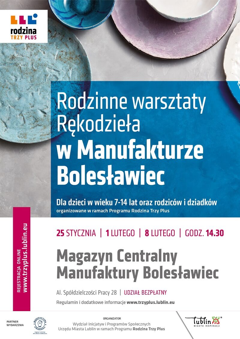 Rodzinne Warsztaty Rękodzieła w Lublinie – Twórcze ferie z Manufakturą Bolesławiec 1 Zaproszenie na warsztaty z porcelaną