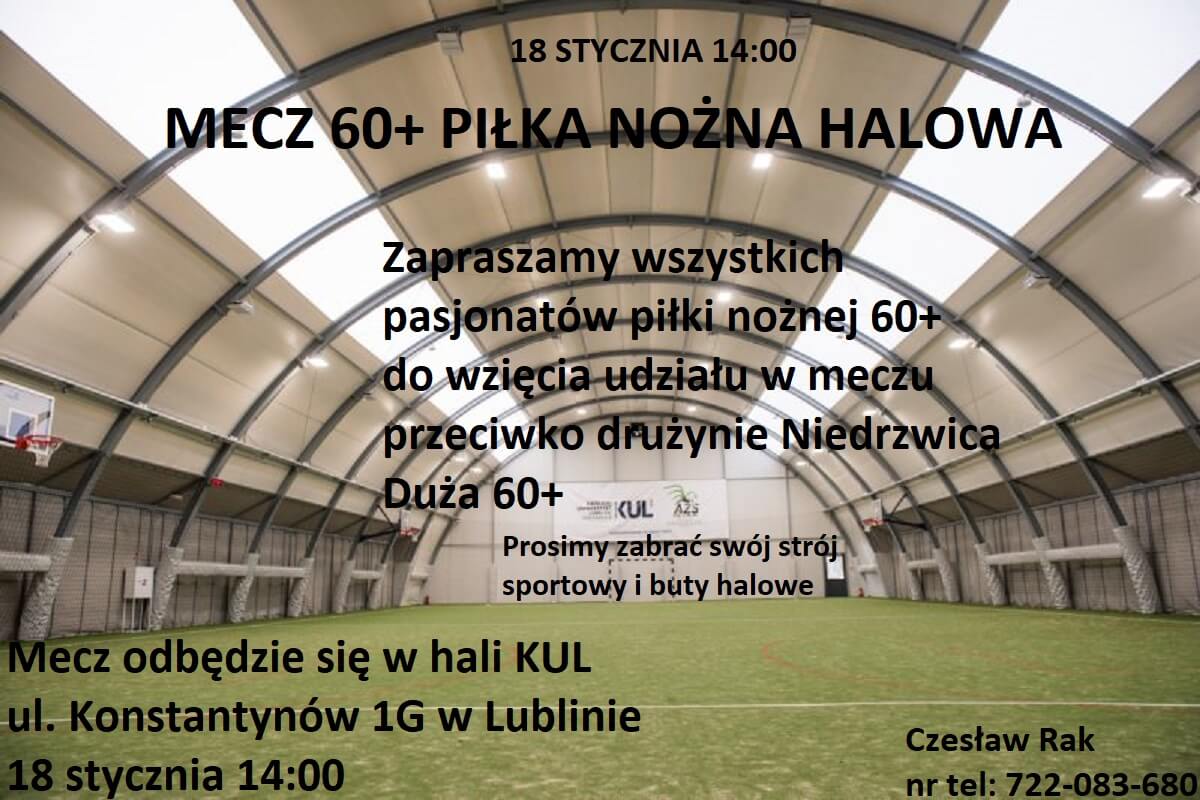 Zaproszenie na mecz piłki halowej