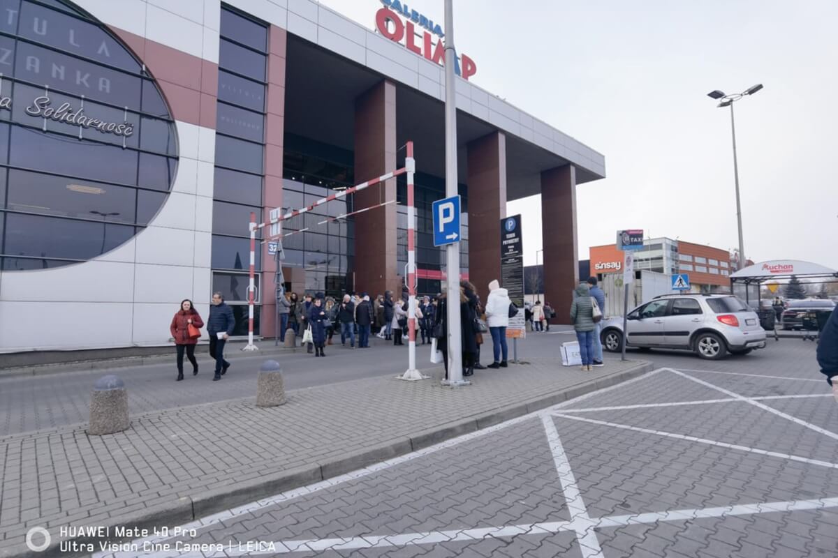 Ewakuacja w Galerii Olimp