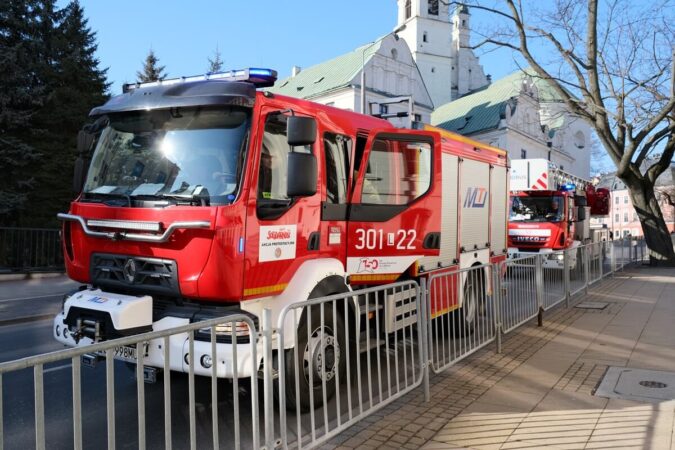 Interwencja straży pożarnej w szkole
