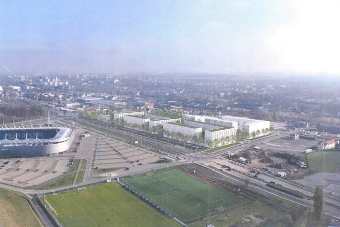 Wizualizacja nowego osiedla mieszkaniowego, które może powstać przy ul. Lubelskiego Lipca '80, w sąsiedztwie Areny Lublin