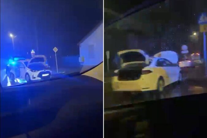 Zderzenie Bolta z Uberem na skrzyżowaniu Długa / Pawia w Lublinie