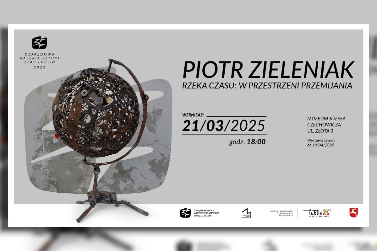 grafika RZEKA CZASU: W PRZESTRZENI PRZEMIJANIA/wystawa Piotra Zieleniaka