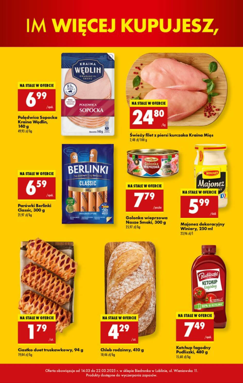 Biedronka jeszcze w tym tygodniu otworzy nowy sklep w Lublinie. Sprawdź gazetkę ze specjalnymi promocjami 2 Otwarcie Biedronki przy ul. Wieniawskiej 11 w Lublinie - gazetka promocyjna