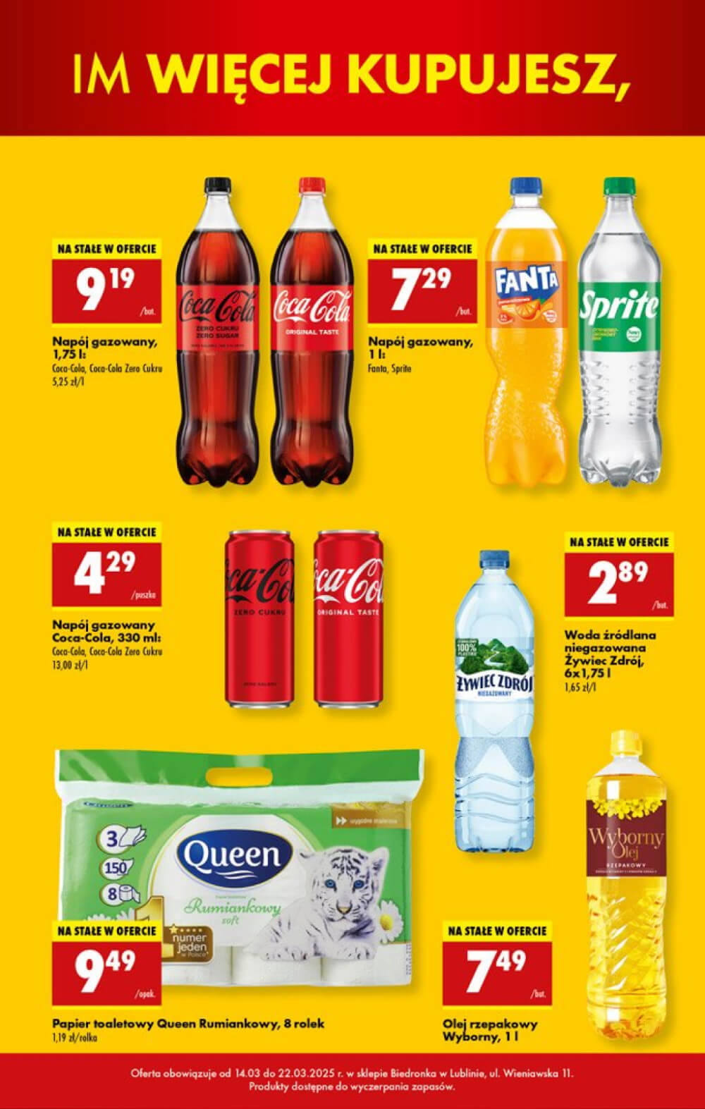 Biedronka jeszcze w tym tygodniu otworzy nowy sklep w Lublinie. Sprawdź gazetkę ze specjalnymi promocjami 5 Otwarcie Biedronki przy ul. Wieniawskiej 11 w Lublinie - gazetka promocyjna