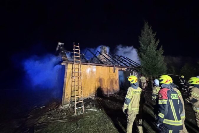 Pożar domu w Sobieszczanach