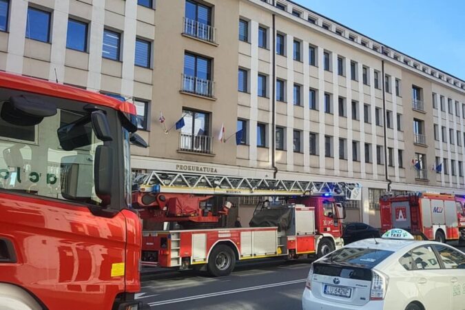Straż pożarna w Prokuraturze Okręgowej w Lublinie